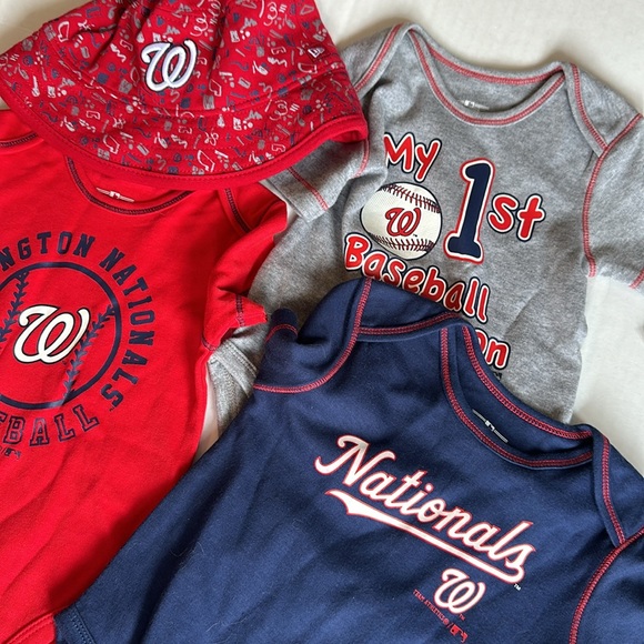 18M Washington Nationals Baseball Onesie Hat Bundle NWT - Picture 4 of 5